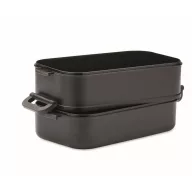   Caserola pentru pranz, 800 ml, 2401E15490, Everestus, 21x11.5x11 cm, Polipropilena, Negru