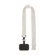   Lanyard suport de telefon, 2502E14296, Everestus, 2 x 55 cm, Poliester, Alb