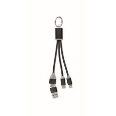   Cablu de incarcare 4-in-1, 2401E15409, Everestus, 17x2.4x1.7 cm, Plastic, Negru