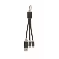  Cablu de incarcare 4-in-1, 2401E15409, Everestus, 17x2.4x1.7 cm, Plastic, Negru