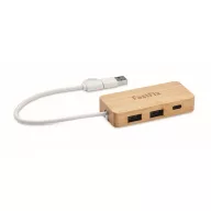   Hub usb cu 3 porturi, 2401E15568, Everestus, 87x40x15 cm, Bambus, Natur