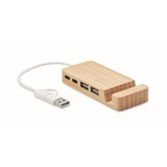   Hub usb cu 4 porturi, 2401E15569, Everestus, 105x45x16 cm, Bambus, Natur