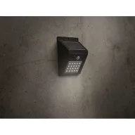   Lanterna led solara, 2401E15614, Everestus, 12.3x9x3x5 cm, Plastic, Negru