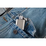   Breloc cu plosca pentru bauturi, 2401E15401, Everestus, 3.5x1.5x7 cm, Otel, Argintiu