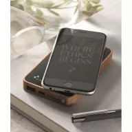   Powerbank 4000 mAh, USB-C, 2401E15728, Everestus, 125x75x15 cm, Lemn, Negru