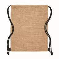   Saculet cu snur, 2401E15771, Everestus, 33x41.5 cm, Iuta, Negru