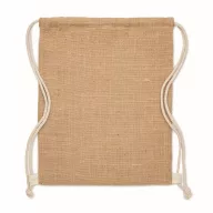   Saculet cu snur, 2401E15770, Everestus, 33x41.5 cm, Iuta, Bej