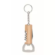   Breloc cu desfacator 3-in-1, 2401E16082, Everestus, 13.3x3.6 cm, Bambus, Natur