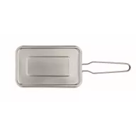   Caserola pentru pranz, 750 ml, 2401E15495, Everestus, 18x11x6 cm, Otel, Argintiu