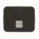 Hub usb cu 4 porturi, 2401E15564, Everestus, 5.3x4.3x1 cm, Plastic, Negru