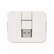 Hub usb 2401E15565, Everestus, 5.3x4.3x1 cm, Plastic, Alb