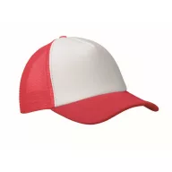   Sapca trucker, Unisex, 2502E14085, Everestus, Poliester, Alb, Rosu