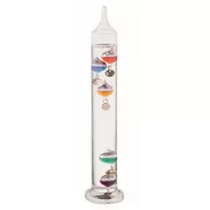   Termometru cu 5 globuri plutitoare, 2410E23879, Everestus, ø3.6 x 28 cm, Sticla, Transparent