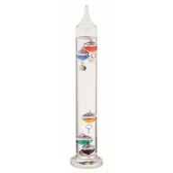   Termometru cu 5 globuri plutitoare, 2410E23879, Everestus, ø3.6 x 28 cm, Sticla, Transparent