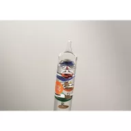   Termometru cu 5 globuri plutitoare, 2410E23879, Everestus, ø3.6 x 28 cm, Sticla, Transparent