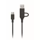 Powerbank 5000 mAh, USB-C, USB-A, 2410E23128, Everestus, 9.9 x 6.2 x 1.5 cm, Plastic, Negru