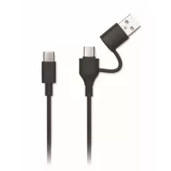   Powerbank 5000 mAh, USB-C, USB-A, 2410E23128, Everestus, 9.9 x 6.2 x 1.5 cm, Plastic, Negru