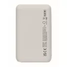 Powerbank 5000 mAh, USB-C, USB-A, 2410E23126, Everestus, 9.9 x 6.2 x 1.5 cm, Plastic, Alb