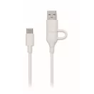 Powerbank 5000 mAh, USB-C, USB-A, 2410E23126, Everestus, 9.9 x 6.2 x 1.5 cm, Plastic, Alb