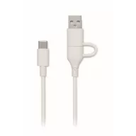   Powerbank 5000 mAh, USB-C, USB-A, 2410E23126, Everestus, 9.9 x 6.2 x 1.5 cm, Plastic, Alb