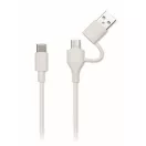 Powerbank 5000 mAh, USB-C, USB-A, 2410E23126, Everestus, 9.9 x 6.2 x 1.5 cm, Plastic, Alb