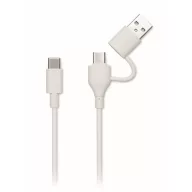   Powerbank 5000 mAh, USB-C, USB-A, 2410E23126, Everestus, 9.9 x 6.2 x 1.5 cm, Plastic, Alb