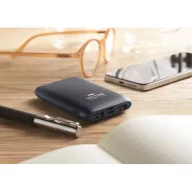   Powerbank 5000 mAh, USB-C, USB-A, 2410E23127, Everestus, 9.9 x 6.2 x 1.5 cm, Plastic, Albastru marin francez