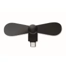 Ventilator portabil USB-C, 2410E25449, Everestus, 8.8 x 3.5 x 3.7 cm, Plastic, Negru