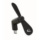 Ventilator portabil USB-C, 2410E25449, Everestus, 8.8 x 3.5 x 3.7 cm, Plastic, Negru