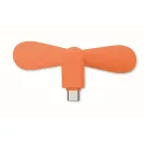 Ventilator usb, Everestus, 2610E17604, 8.8x3.5x3.7 cm, Plastic, Portocaliu