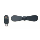 Ventilator usb, Everestus, 2610E17601, 8.8x3.5x3.7 cm, Plastic, Albastru marin francez