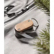   Briceag de buzunar cu 9 functii, 2410E22230, Everestus, 6 x 3 x 2 cm, Lemn, Natur