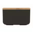 Caserola pranz, 1000 ml, 2410E21908, Everestus, 19 x 12 x 6.5 cm, Plastic, Negru