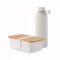 Set caserola si sticla termos, 900 ml, 2410E21923, Everestus, 22 x 23 x 7 cm, Otel, Alb