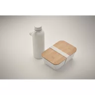   Set caserola si sticla termos, 900 ml, 2410E21923, Everestus, 22 x 23 x 7 cm, Otel, Alb