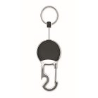 Breloc cu suport ecuson, 2410E23400, Everestus, 10 x 3.5 x 0.8 cm, ABS, Negru
