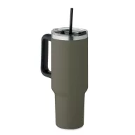   Sticla termos cu perete dublu, Everestus, 2610E19355, 1200 ml, 14x25 cm, Otel inoxidabil, Verde inchis
