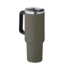 Sticla termos cu perete dublu, Everestus, 2610E19355, 1200 ml, 14x25 cm, Otel inoxidabil, Verde inchis