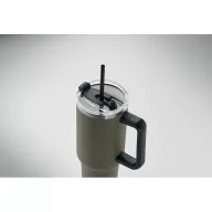   Sticla termos cu perete dublu, Everestus, 2610E19355, 1200 ml, 14x25 cm, Otel inoxidabil, Verde inchis