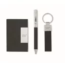 Set instrumente de scris, 2410E24669, Everestus, 16 x 16 x 2.7 cm, rPET, Negru