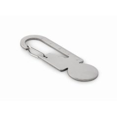   Breloc token multifunctional, 2502E15122, Everestus, 7.5 x 2.9 cm, Otel, Argintiu