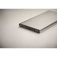   Powerbank 8000 mAh, USB-C, 2410E23131, Everestus, 7.5 x 15.2 x 0.9 cm, Aluminiu, Argintiu mat