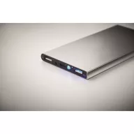   Powerbank 8000 mAh, USB-C, 2410E23131, Everestus, 7.5 x 15.2 x 0.9 cm, Aluminiu, Argintiu mat