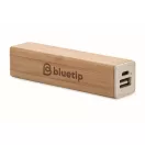 Powerbank 2600 mAh, USB-C, 2410E23125, Everestus, 10.2 x 2.5 x 2.5 cm, Bambus, Natur