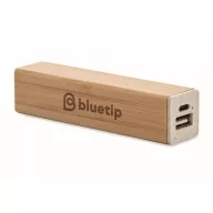   Powerbank 2600 mAh, USB-C, 2410E23125, Everestus, 10.2 x 2.5 x 2.5 cm, Bambus, Natur