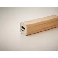   Powerbank 2600 mAh, USB-C, 2410E23125, Everestus, 10.2 x 2.5 x 2.5 cm, Bambus, Natur