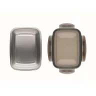   Caserola pranz, 850 ml, 2410E21911, Everestus, 19 x 14 x 6 cm, Otel, Gri Transparent