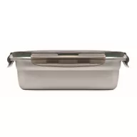   Caserola pranz, 850 ml, 2410E21911, Everestus, 19 x 14 x 6 cm, Otel, Gri Transparent