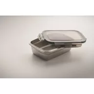   Caserola pranz, 850 ml, 2410E21911, Everestus, 19 x 14 x 6 cm, Otel, Gri Transparent