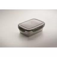   Caserola pranz, 850 ml, 2410E21911, Everestus, 19 x 14 x 6 cm, Otel, Gri Transparent